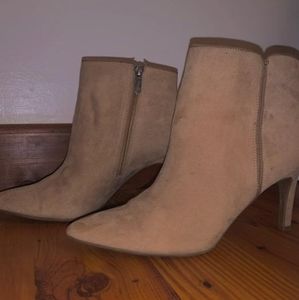 Tan suede ankle boots